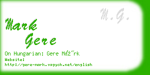 mark gere business card